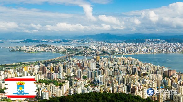 Concurso da Prefeitura de Florianópolis SC: vista aérea da cidade