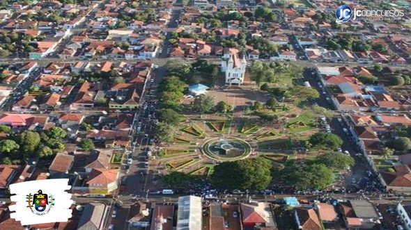 Concurso da Prefeitura de Itirapuã SP: vista aérea da cidade - Divulgação