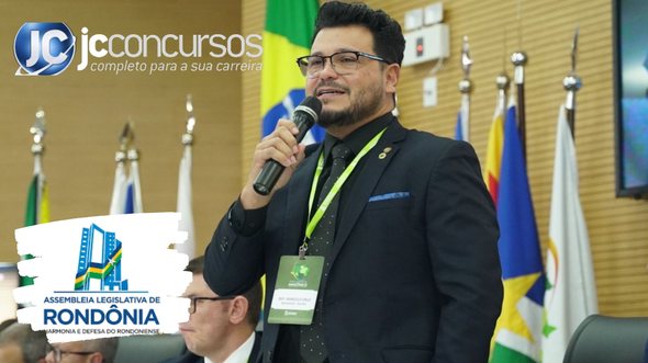 None - Concurso Assembleia RO: presidente da Assembleia de Rondônia, Marcelo Cruz; comunicação Assembleia