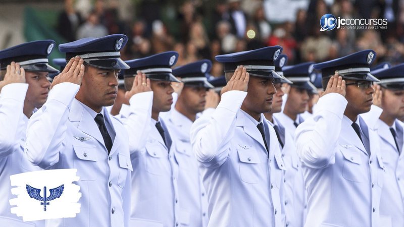 Concurso da Aeronáutica: militares perfilados durante solenidade - Foto: Divulgação