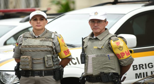 Concurso da Brigada Militar RS: policiais durante patrulhamento - Divulgação
