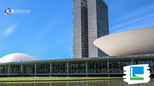 Concurso da Câmara dos Deputados: fachada do Congresso Nacional, sede das duas Casas do Poder Legislativo brasileiro - Foto: Antonio Cruz/Agência Brasil