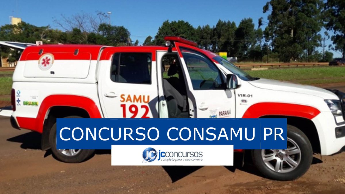 Concurso Samu Oeste PR - ambulância do Consórcio de Saúde dos Municípios do Oeste do Paraná