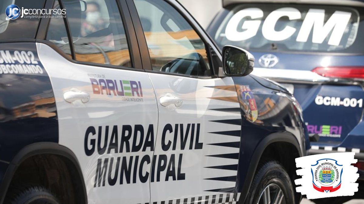 Concurso da GCM de Barueri SP: viatura da Guarda Civil Municipal