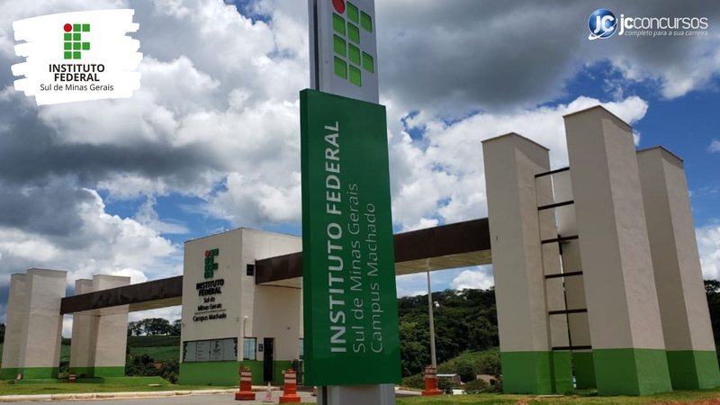 Concurso do IFSULDEMINAS: fachada do Campus Machado