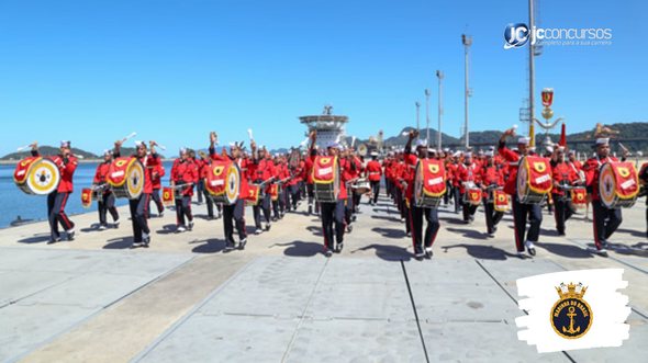 Concurso da Marinha: músicos do Corpo de Fuzileiros Navais durante apresentação - Foto: Divulgação