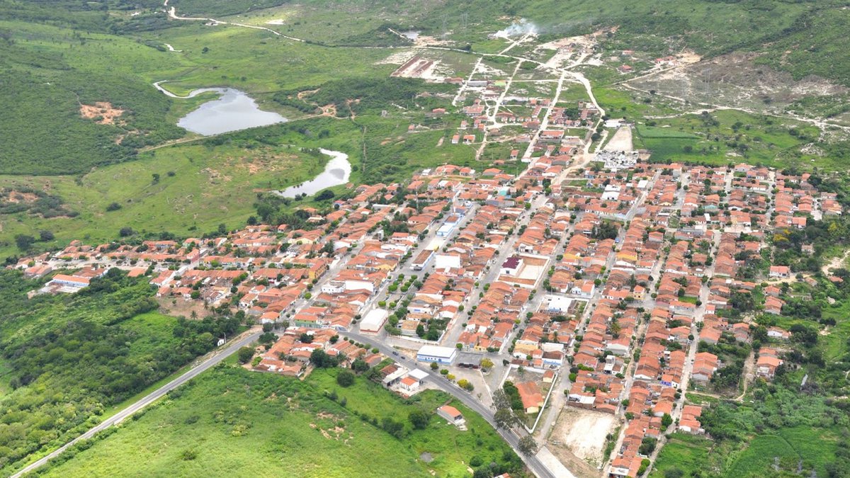 Concurso Prefeitura Monte Horebe - vista aérea do município