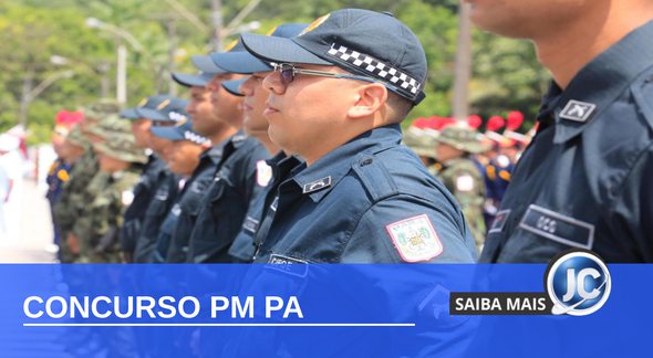 Concurso PM PA: soldados da Polícia Militar do Pará perfilados - Divulgação