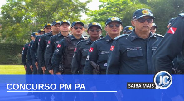Concurso PM PA: soldados da Polícia Militar do Pará perfilados - Divulgação