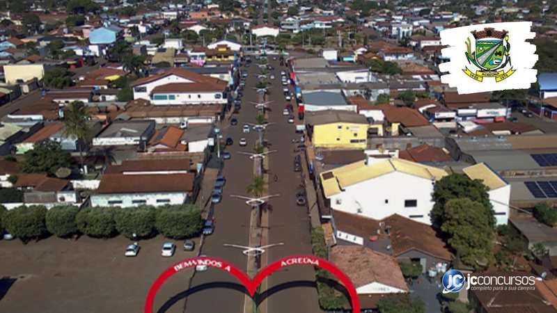 Concurso da Prefeitura de Acreúna: vista aérea do município - Foto: Divulgação