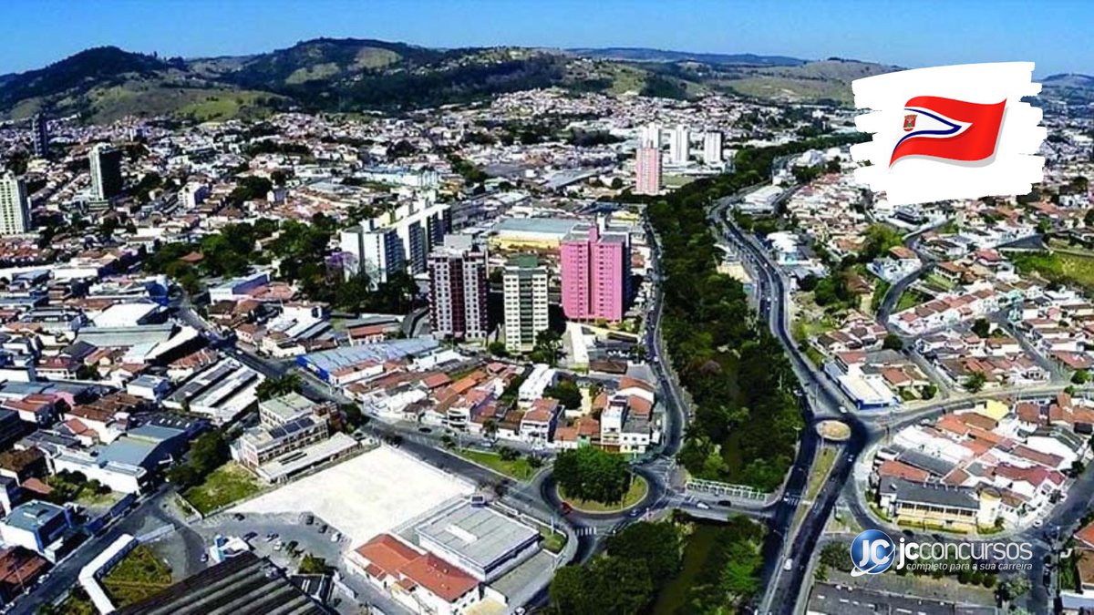 Concurso da Prefeitura de Amparo: vista aérea do município