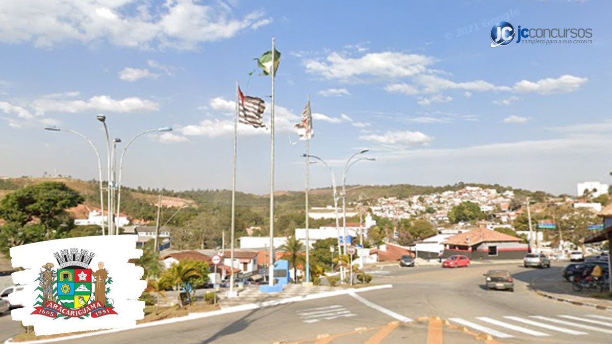 Concurso da Prefeitura de Araçariguama SP: vista da cidade - Google Street View