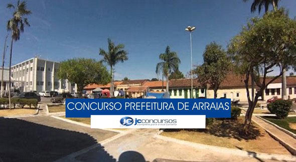 Concurso Prefeitura de Arraias - praça no centro do município - Divulgação