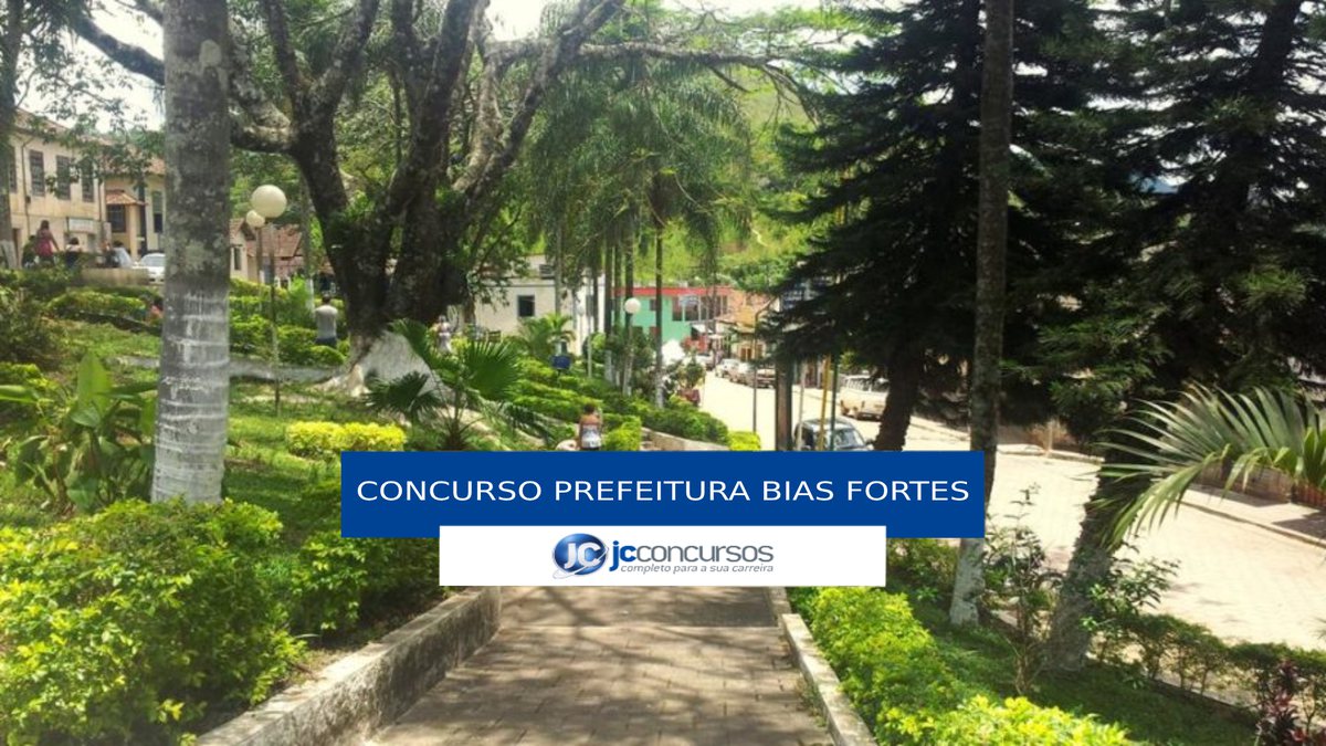 Concurso Prefeitura de Bias Fortes - praça na área central do município