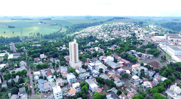 Concurso Prefeitura Cafelândia - vista aérea do município - Divulgação