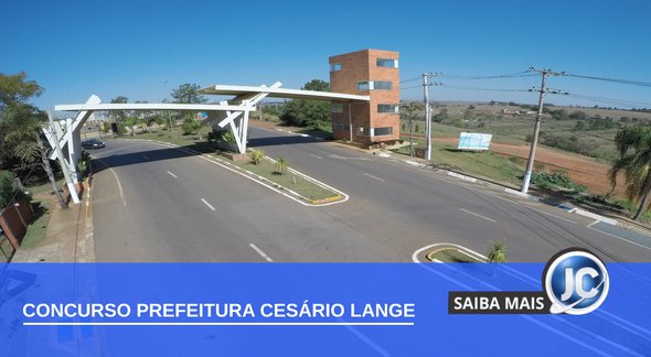 Concurso Prefeitura de Cesário Lange - portal de entrada do município - Divulgação