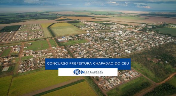 Concurso Prefeitura de Chapadão do Céu - vista aérea do município - Divulgação