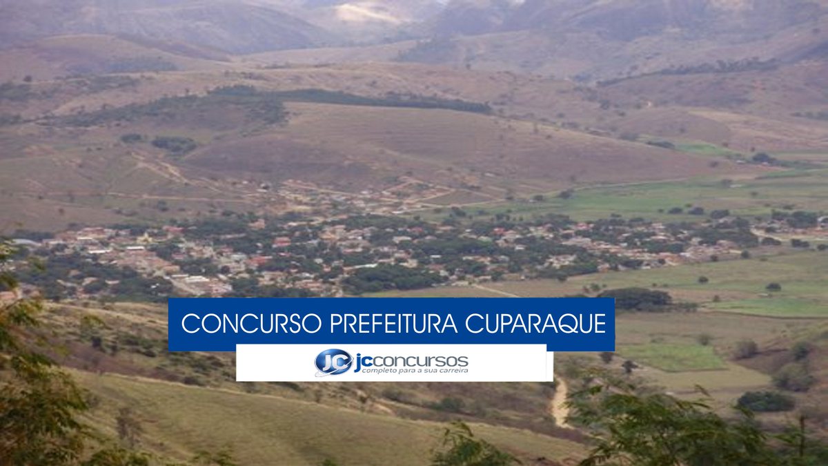 Concurso prefeitura de Cuparaque - vista aérea do município