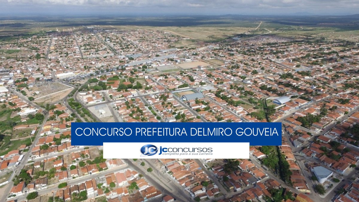 Concurso Prefeitura de Delmiro Gouveia - vista aérea do município