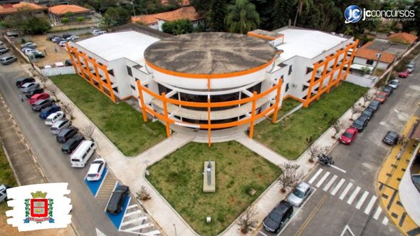 Processo seletivo de Ferraz de Vasconcelos SP: vista aérea da prefeitura - Secom/Ferraz