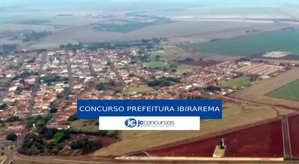 Concurso Prefeitura de Ibirarema - vista aérea do município - Divulgação