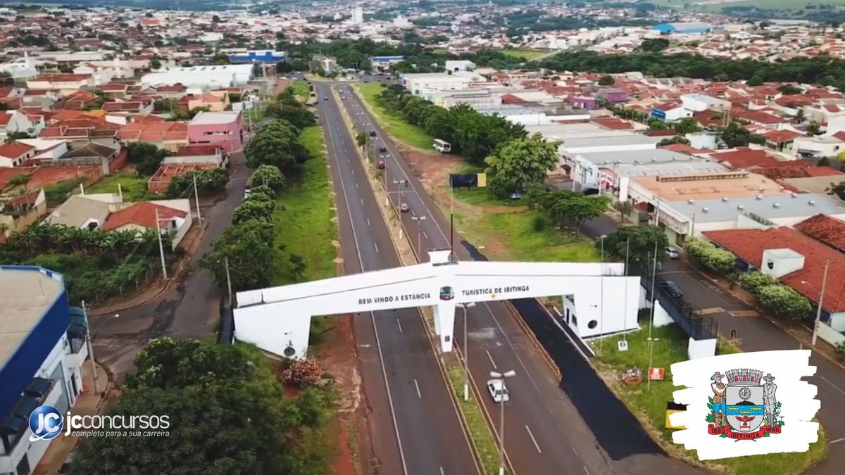 Concurso da Prefeitura de Ibitinga: vista aérea do município