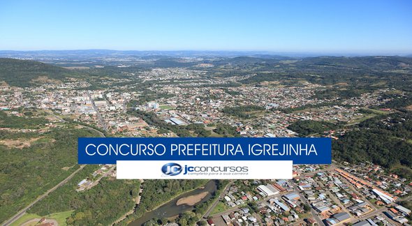 Concurso Prefeitura de Igrejinha - vista aérea do município - Divulgação