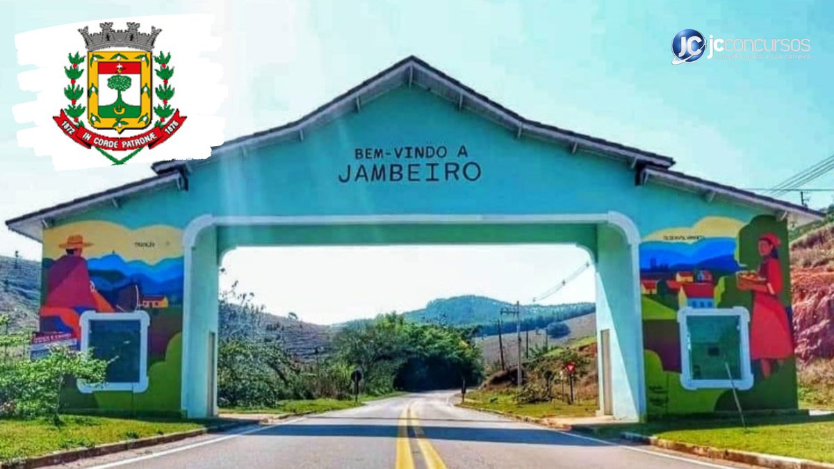 Concurso da Prefeitura de Jambeiro SP: vista da entrada da cidade