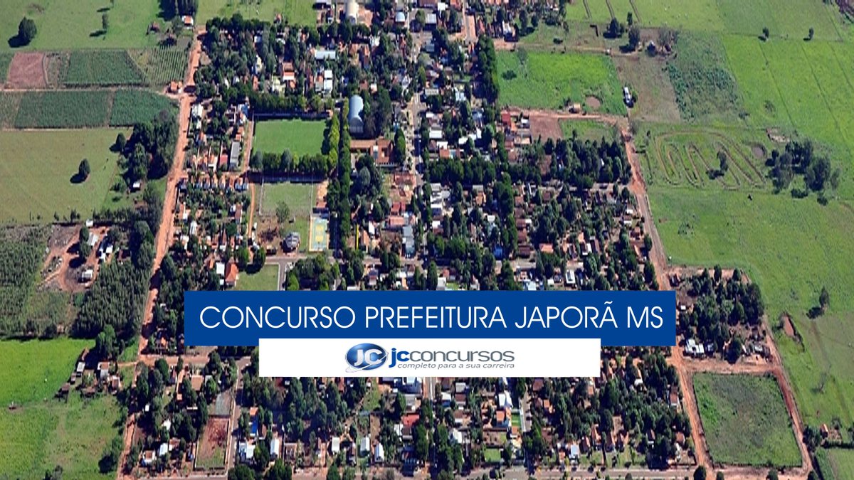 Concurso Prefeitura de Japorã - vista aérea do município