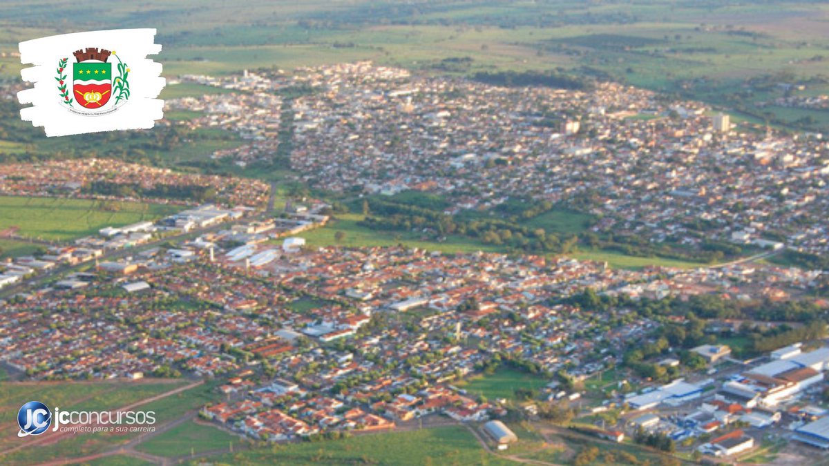Concurso da Prefeitura de José Bonifácio: vista aérea do município