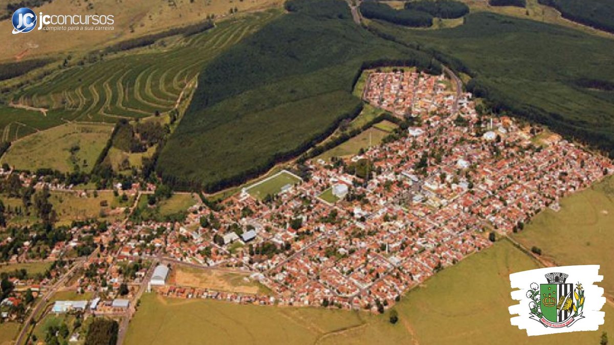 Concurso da Prefeitura de Júlio Mesquita SP: vista aérea da cidade