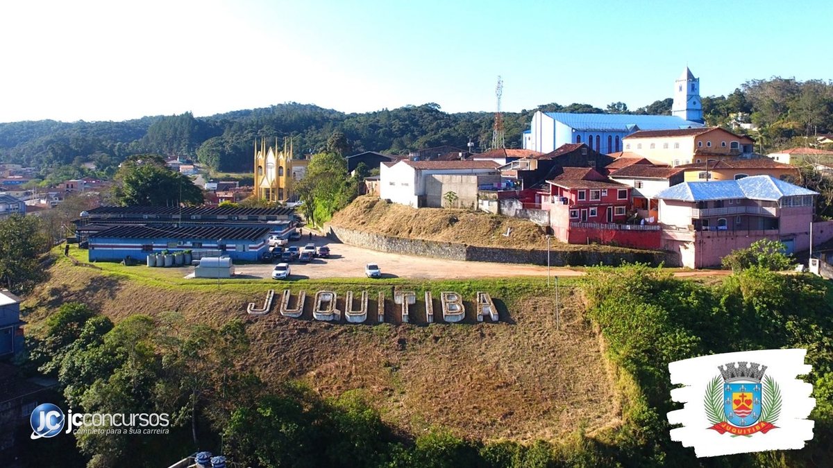 Concurso da Prefeitura de Juquitiba SP: vista aérea da cidade - Divulgação