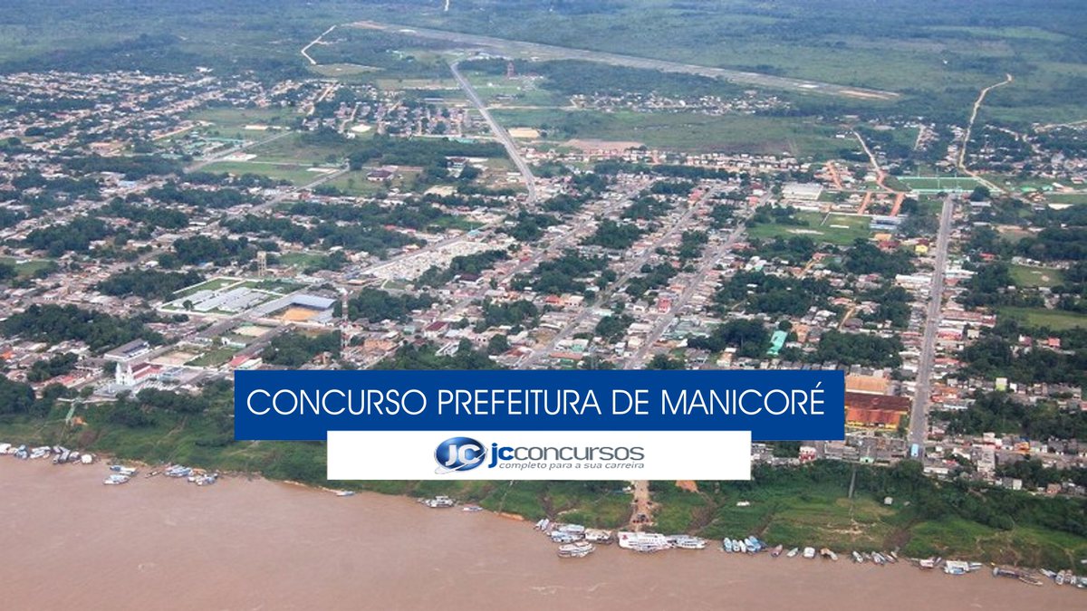Concurso Prefeitura de Manicoré AM: vista aérea da cidade