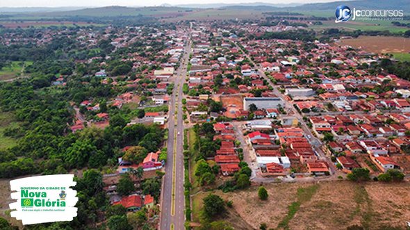 Concurso da Prefeitura de Nova Glória GO: vista aérea da cidade - Divulgação