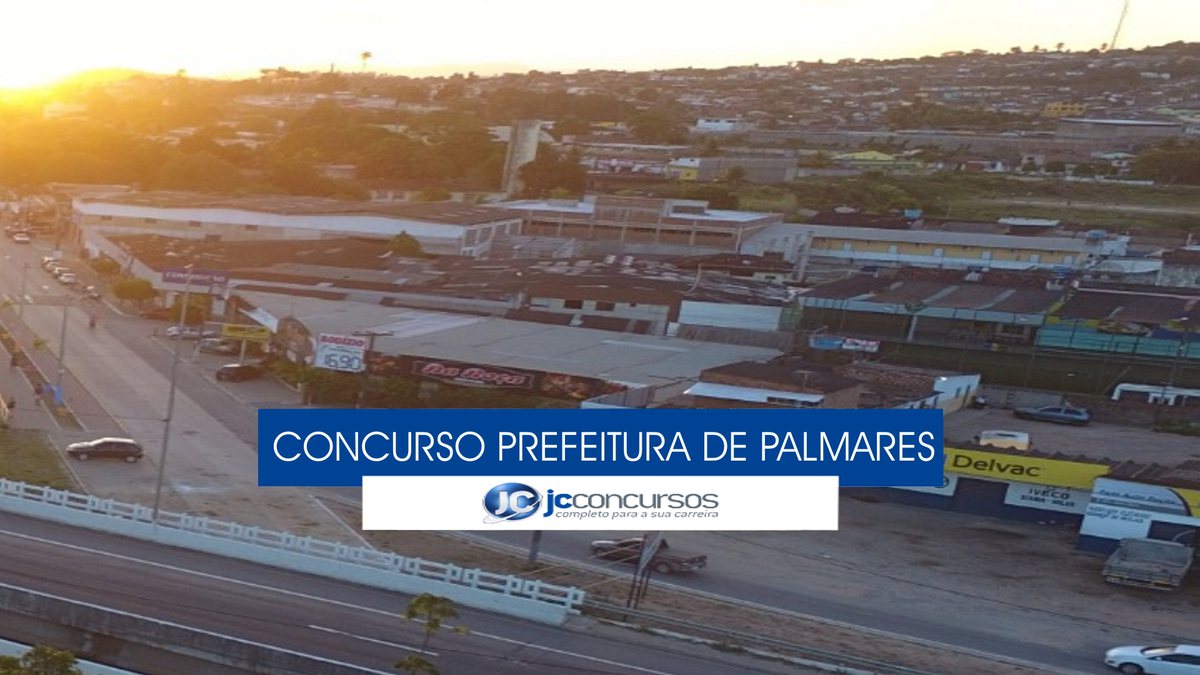 Concurso Prefeitura de Palmares - vista aérea do município