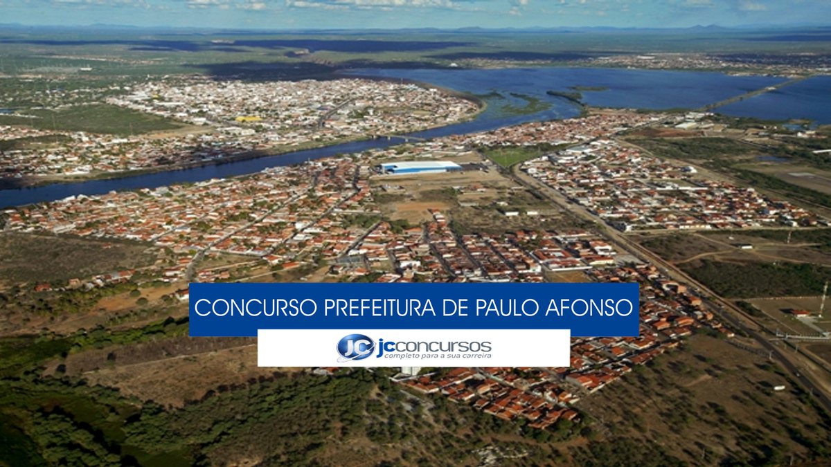 Concurso Prefeitura de Paulo Afonso - vista aérea do município