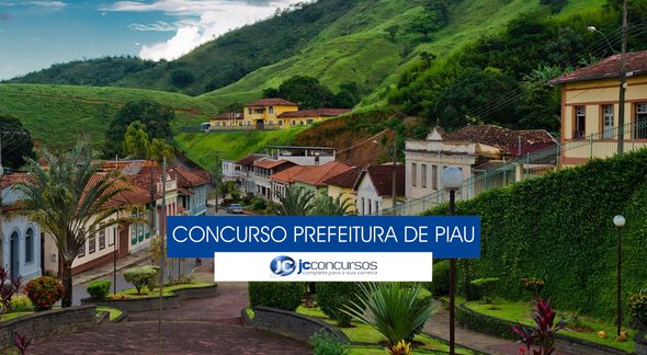Concurso Prefeitura de Piau - vista aérea do município - Divulgação