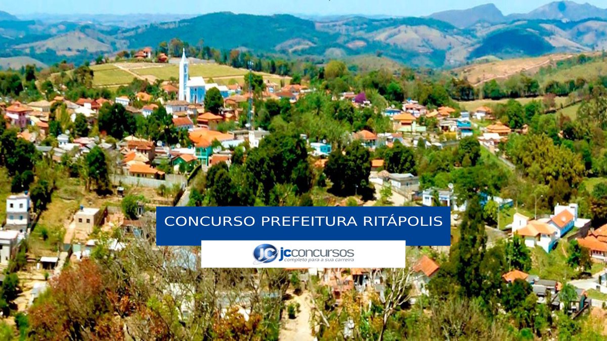 Concurso Prefeitura de Ritápolis - vista aérea do município