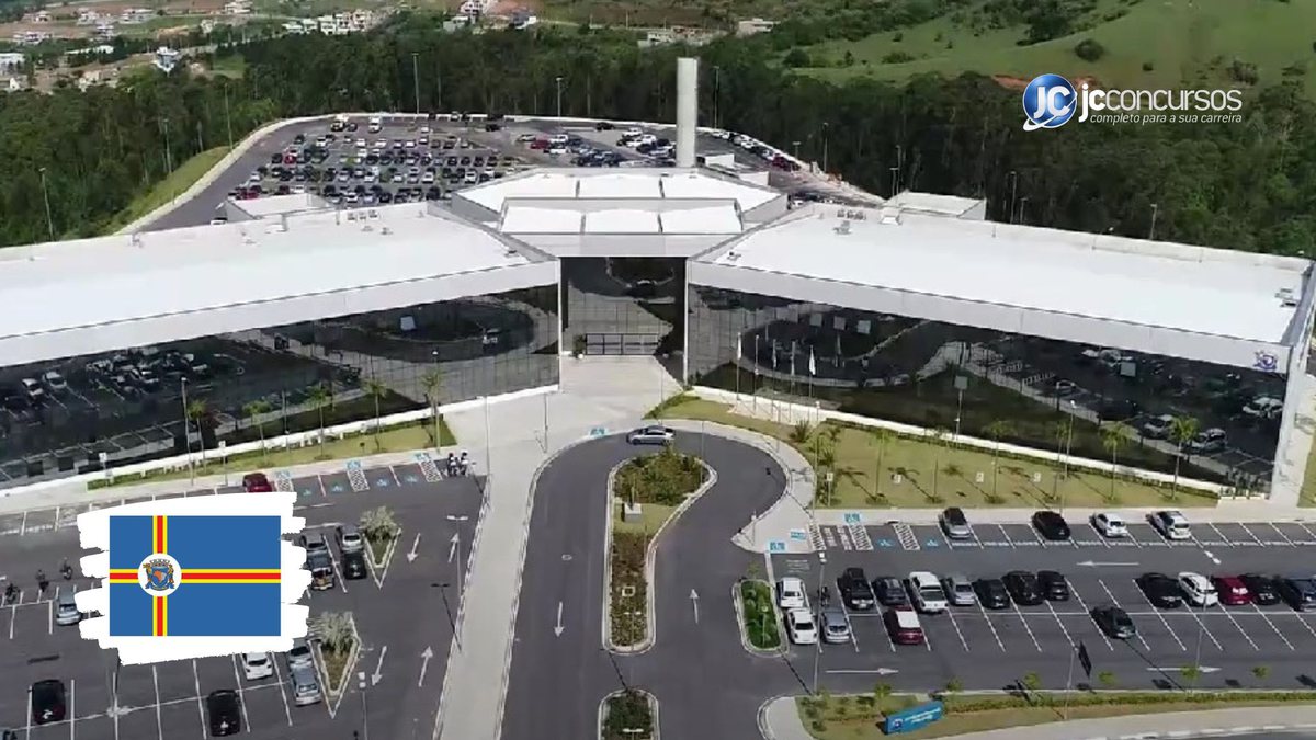 Concurso da Prefeitura de Santana de Parnaíba SP: vista aérea do Centro Administrativo Bandeirantes, sede do governo municipal - Divulgação