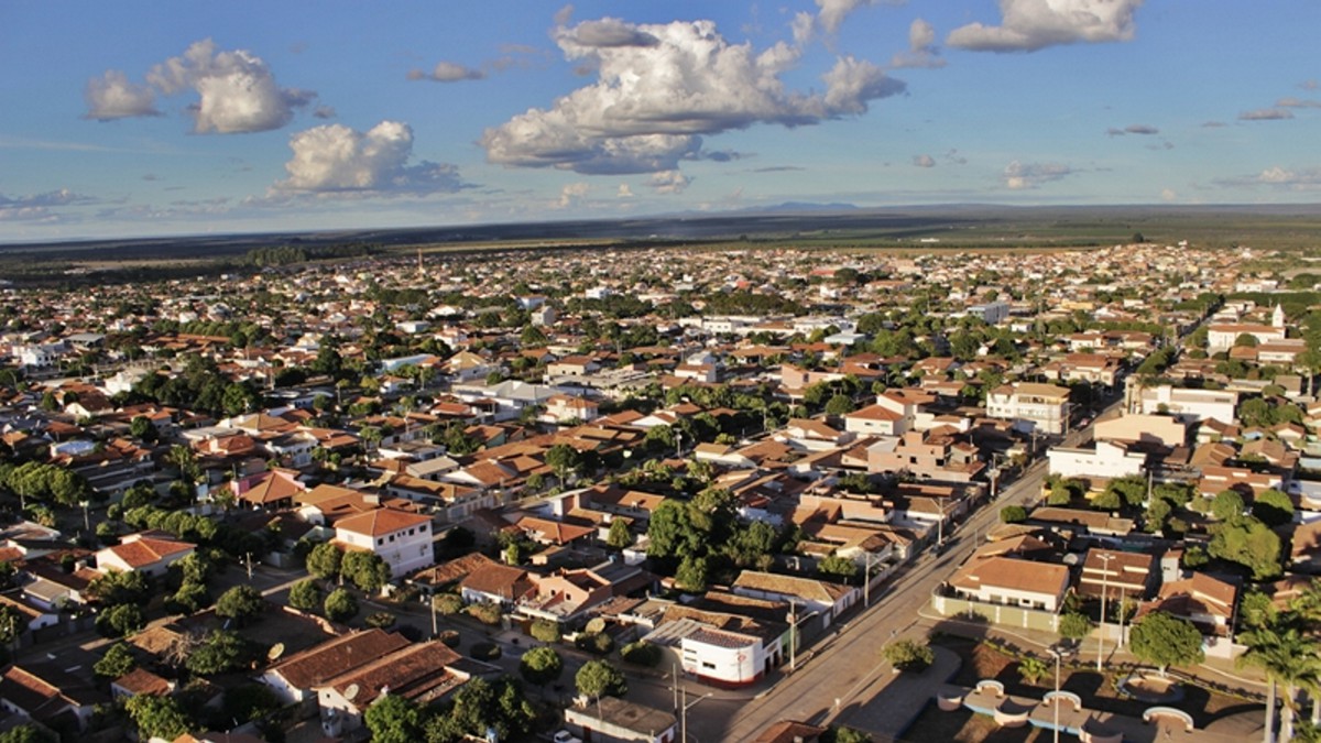 Concurso Prefeitura Taiobeiras - vista aérea do município