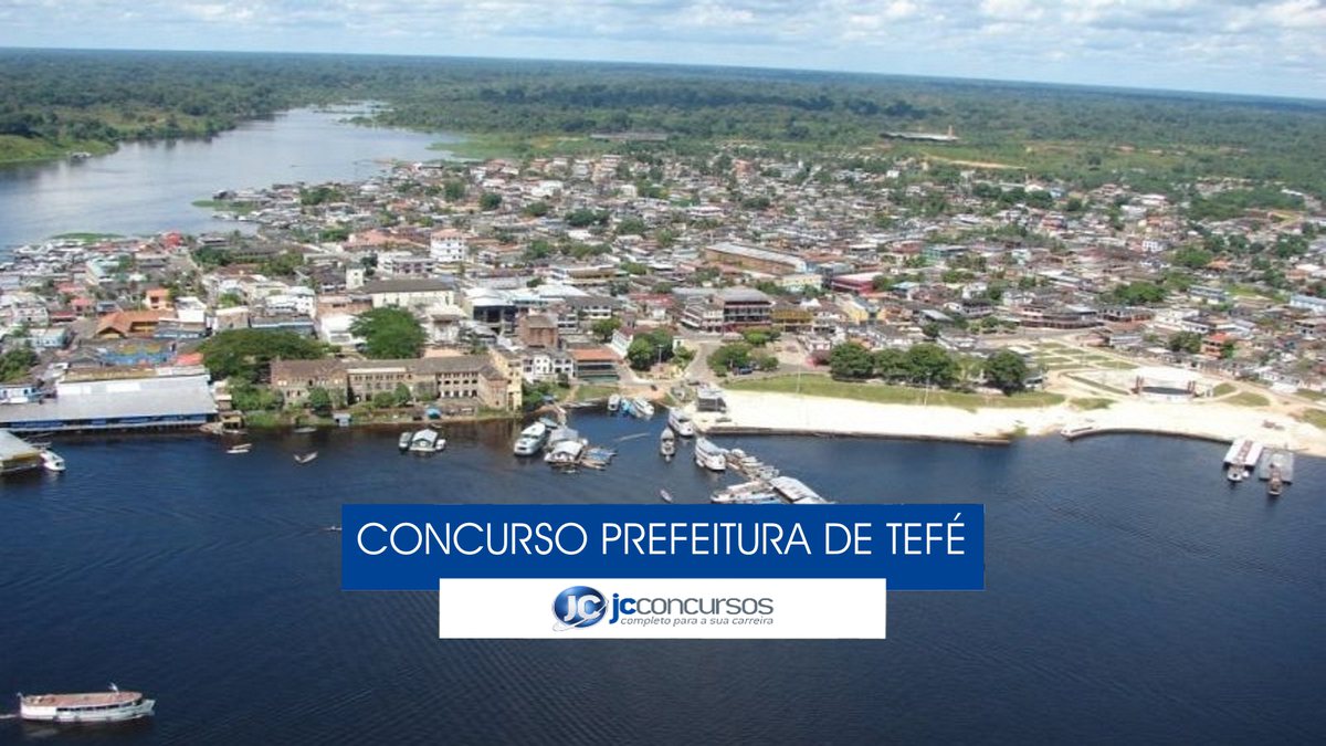 Concurso Prefeitura de Tefé - vista aérea do município