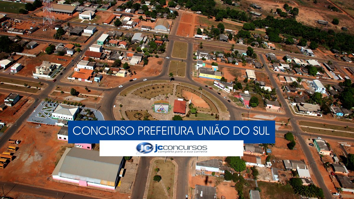 Concurso Prefeitura de União do Sul - vista aérea do município