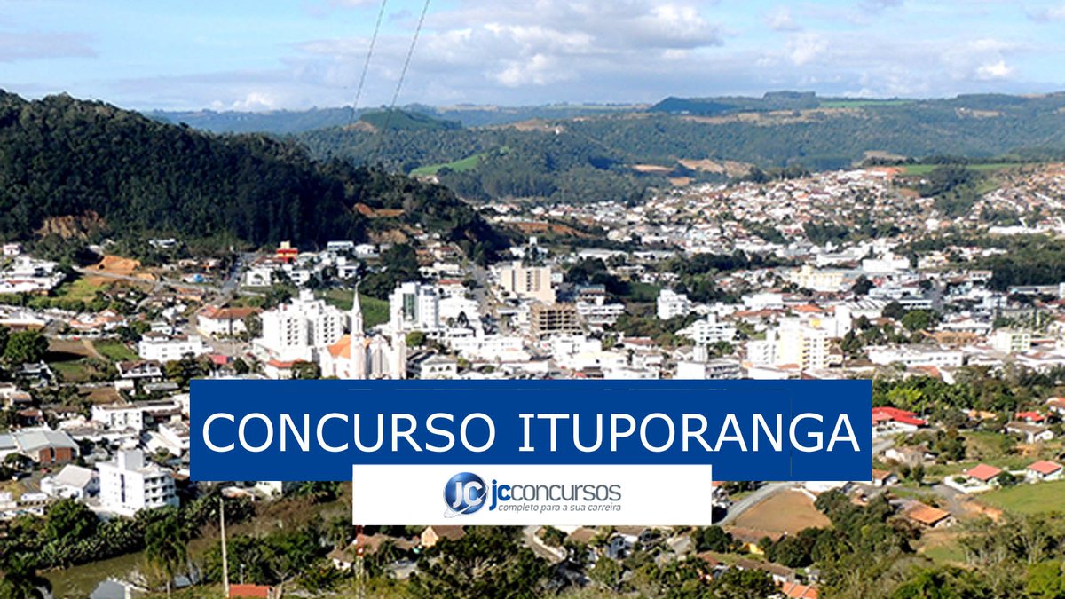 Concurso da Prefeitura de Ituporanga: vista aérea da cidade