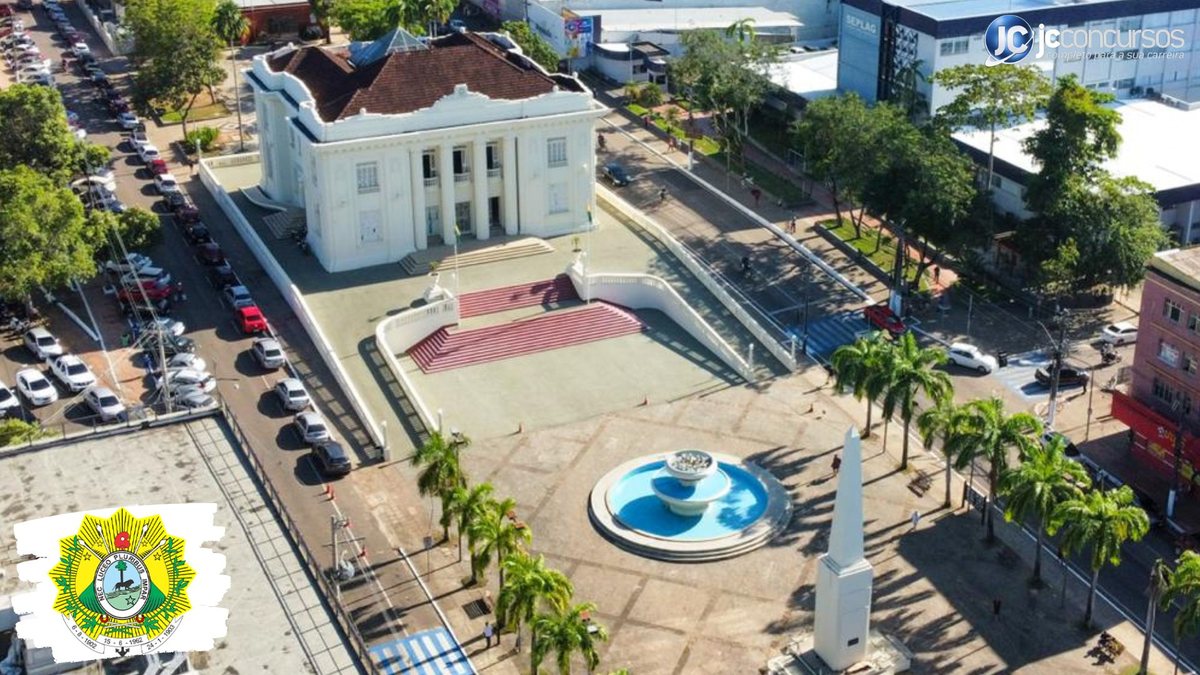 Concurso da Prefeitura de Rio Branco AC: vista aérea do centro da cidade