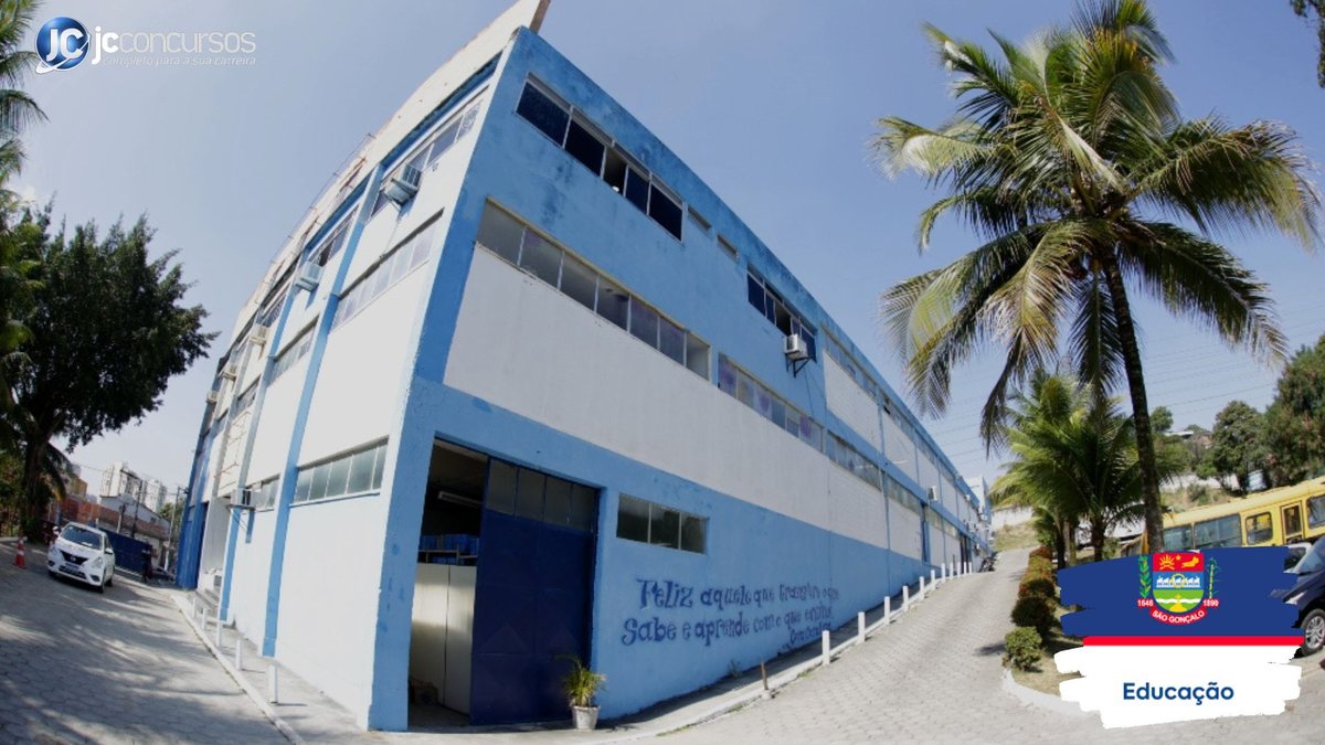 Concurso da Semed de São Gonçalo RJ: fachada da Secretaria Municipal de Educação