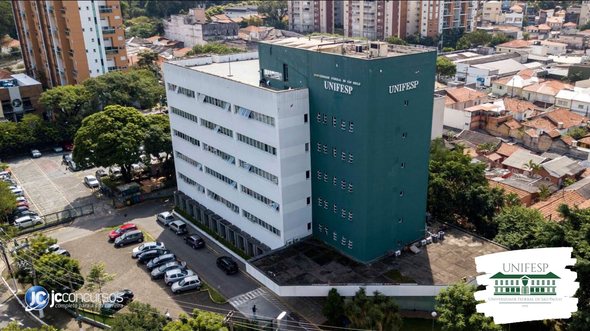 Concurso da Unifesp: vista aérea de prédio da instituição, na capital paulista - Foto: Divulgação