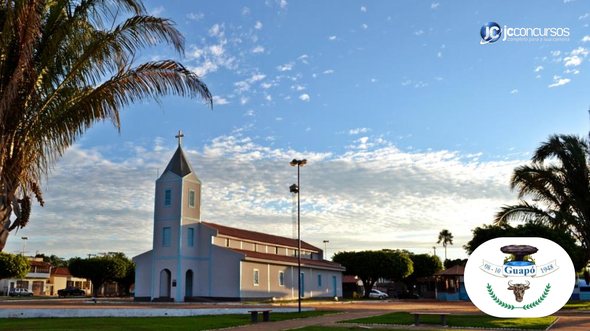 Concurso da Prefeitura de Guapó (GO): fachada da igreja da cidade - Prefeitura de Guapó/Divulgação