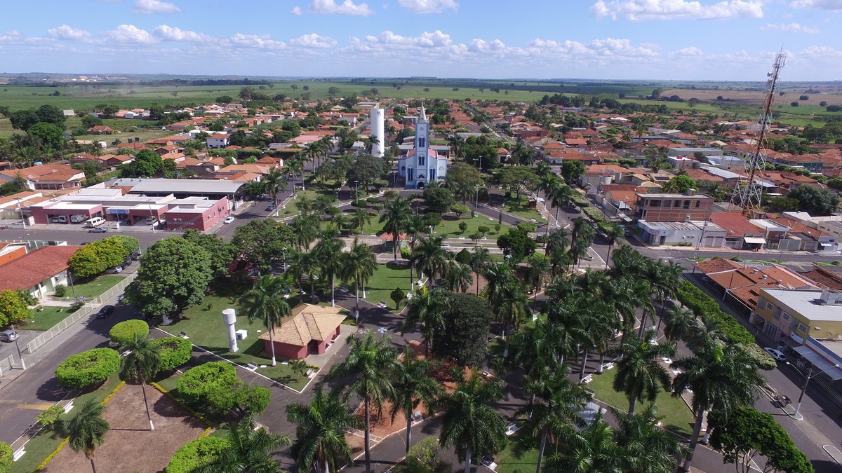 Vista aérea do município de Planalto, no interior paulista