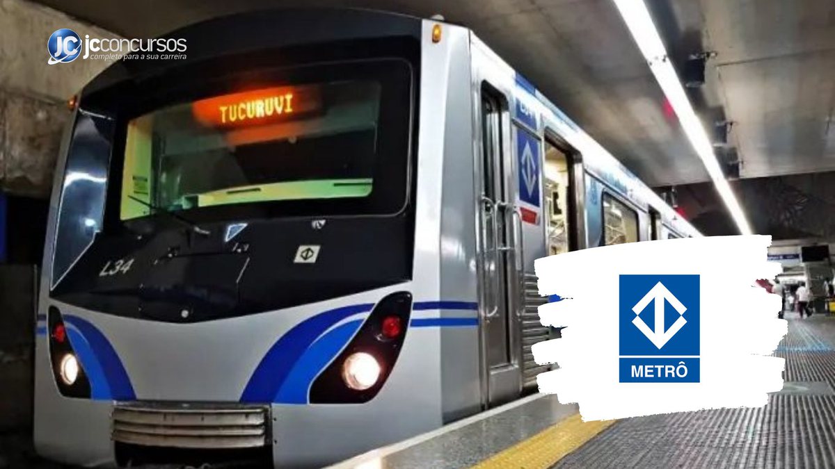 Concurso Metrô SP: imagem de trem parado na estação