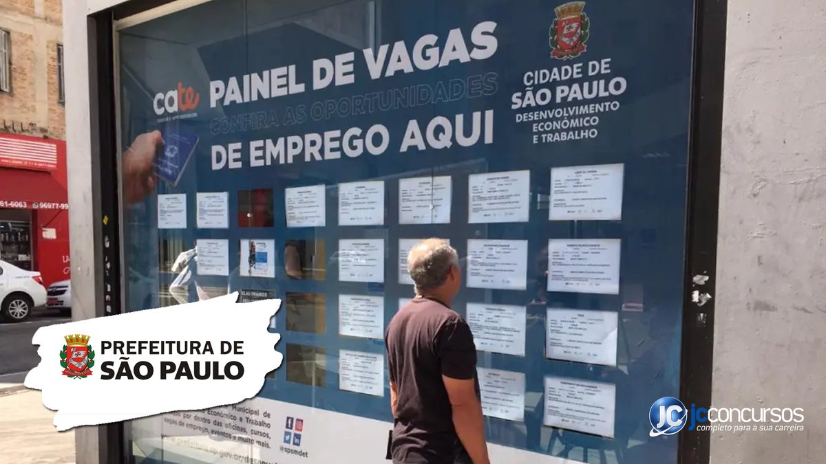 Mural de vagas da Prefeitura SP - Divulgação
